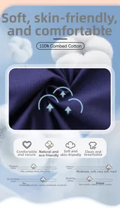 Detail of 100% combed cotton fabric texture showing high breathability and softness