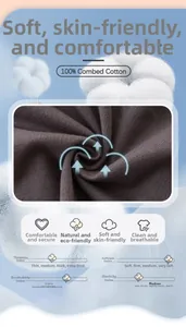 Détail montrant la texture du tissu 100% coton peigné et la qualité du coton respirant