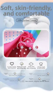 Macro shot of 100% combed cotton fabric with colorful dots for unicorn kids T-shirt