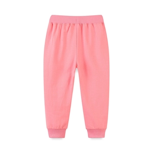Pantalon de jogging rose pour fille avec taille élastique et chevilles côtelées