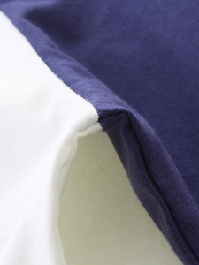 Navy blue and white color-block long sleeve cotton t-shirt for boys with car prints