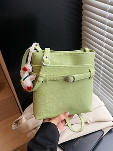 Sac Seau pour Femme en Cuir PU avec Motif Litchi Sac à Bandoulière Réglable avec Pendentif Canard Mignon