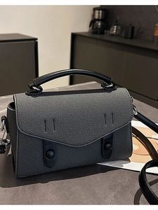 Women PU Leather Crossbody Bag Fashion Versatile Handbag Urban Casual Small Square Bag With Woven Texture Magnetic Snap