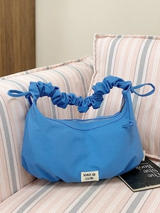 Damen Große Kapazität Gerüschte Nylon Umhängetasche Casual Plissiert Cloud Stil Hobo Tasche Vielseitige Alltagstasche