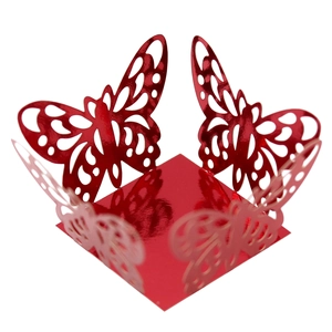 Laser Cut Butterfly Chocolate Decoration Box Mirror Cardboard Hollow Candy Holder For Wedding Party Birthday Event Celebration
