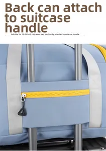 Large fitness bag with trolley sleeve detail for 18-28 inch luggage attachment