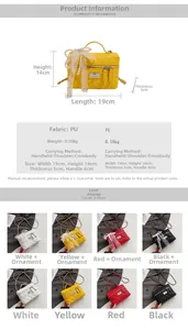 Spécifications de taille et options de couleurs pour le sac à bandoulière matelassé