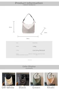 Detail specifications of large capacity oxford tote bag showing dimensions and colors