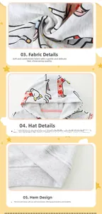 Détails du tissu en coton, de la capuche et de l'ourlet élastique pour sweat à capuche