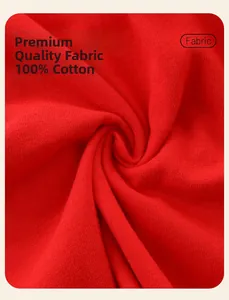 Vue macro d'un tissu en maille rouge 100% coton doux pour robe de Noël de fille
