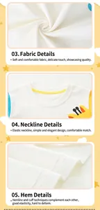 Detail of round neck with yellow anti-deformation tape and reinforced double stitching