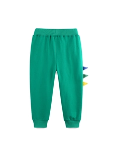 Pantalon de jogging vert pour garçon avec pointes de dinosaure 3D sur le côté