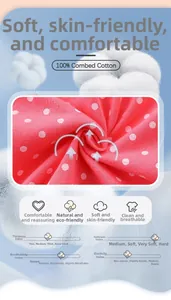 Detail of pink polka dot 100% combed cotton fabric showing texture and soft material