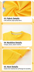 Detailansichten des Kinder-Langarmshirts aus Baumwolle mit Ausschnitt und Stofftextur