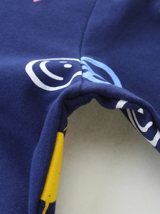 Navy blue girls sweatshirt featuring vibrant graffiti prints and high-quality knit stitching