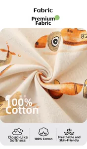Vue macro d'un tricot 100 % coton avec d'adorables motifs d'avions animés