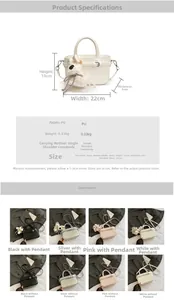 Tableau des tailles détaillé et spécifications pour le sac bandoulière minimaliste en PU