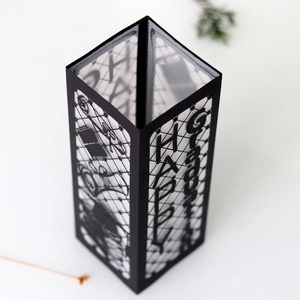 Black hollow paper lantern with Happy Graduation text for college party decoration