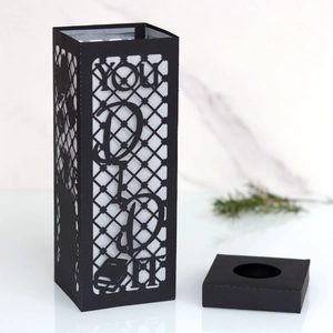 Black laser-cut paper lantern with 'YOU DID IT' text for graduation party decoration
