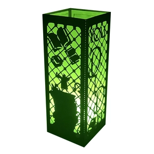 Black hollowed-out graduation lantern with Harry Potter laser-cut patterns and green light