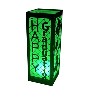 Graduation Party Paper Lantern Lampshade Black Cardstock Laser Cutout Happy Graduation Pattern For Party Table Desktop Decoration