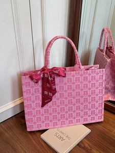 New Chinese Style Double Happiness Pattern Embroidery Tote Bag Large Capacity Wedding Shoulder Bag Handbag With Silk Scarf