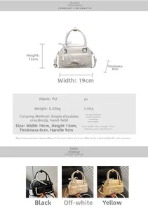 Detailed dimensions of the mini bow Boston bag showing size 19x13x8cm and weight 0.35kg