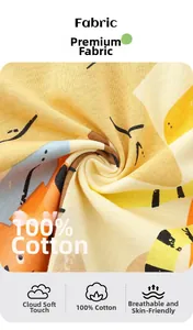 Detail of 100% cotton knit fabric showing soft texture for boys summer clothing set