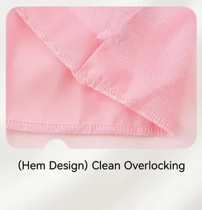 Dettaglio della gonna in tulle rosa con cuciture precise e trama del tessuto morbido