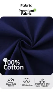 Dettaglio ravvicinato del tessuto in maglia di cotone blu scuro traspirante per bambini