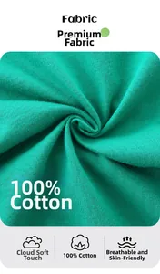 Gros plan sur le tissu en tricot 100% coton vert émeraude doux pour vêtements garçons