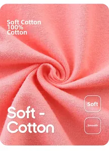 Close-up of 100% cotton pink knitted fabric showing soft texture and smooth finish