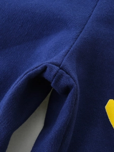 Navy blue cotton shorts for boys featuring excavator prints and reinforced stitching details