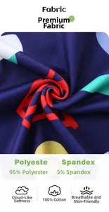 Détail de maille souple avec imprimé football, mélange polyester et élasthanne