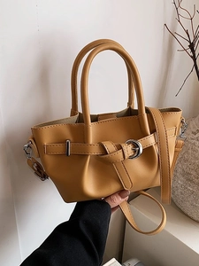 Sac Seau Plissé en Cuir PU pour Femmes Rétro Boucle Métal Sac à Main Bandoulière Bandoulière Réglable Quotidienne