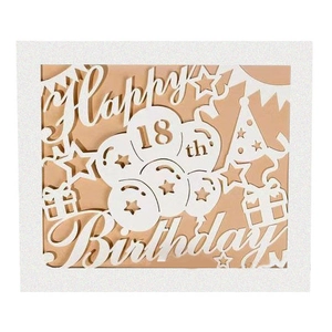 Happy Birthday Invitation Cards Laser Cut Hollow Pearlescent Paper Greeting Card Birthday Party Decor For Men Women