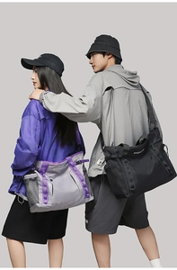 Detailed view of durable waterproof travel tote bags with utility straps and side pockets