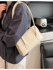 Women Fashion PU Leather Shoulder Bag Embossed Letter Pillow Bag With Bow Ribbon Artificial Pearl Chain For Everyday Commuting Party