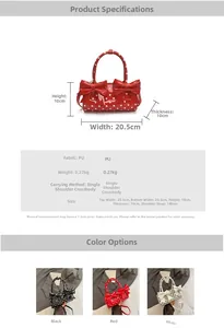 Spécifications détaillées de taille et options de couleur du sac Boston à pois