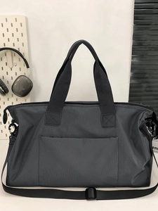Sac de Voyage en Nylon Grande Capacité pour Femmes Sac de Sport Imperméable Avec Bandoulière Réglable Sac de Sport Couleur Unie