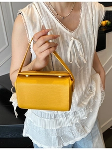 Fashion Women Litchi Grain PU Leather Small Square Bag Handbag Messenger Crossbody Bag With Artificial Pearl Lace Charm Adjustable Strap
