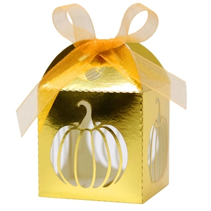 Halloween Pumpkin Laser Cut Candy Box Hollow Out Paper Gift Box With Ribbon For Wedding Party Pumpkin Chocolate Boxes