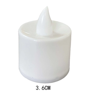 Standard 3.6cm LED tea light candle with realistic flame wick for festive party decor