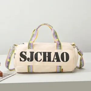 Waterproof Large Capacity Travel Bag Oxford Cloth Duffel Bag For Fitness Sports With Independent Shoe Compartment Lightweight Casual Handbag