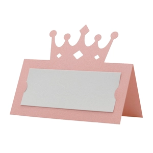 Cartes De Place Couronne Évidée Élégante Papier Perlé Cartes De Nom De Table Pour Mariage Anniversaire Fête Banquet