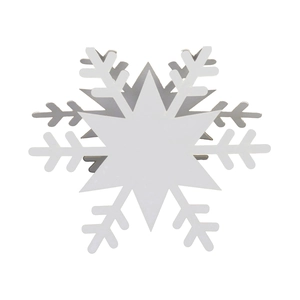 Elegant white hollowed snowflake place card for winter wedding table decor and seating