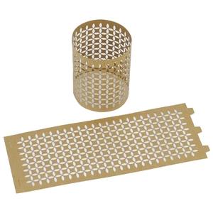 Laser cut kraft paper lamp shade for table atmosphere with hollow geometric floral pattern
