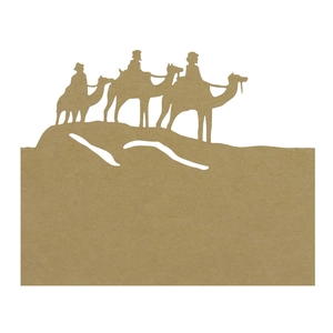 Hollow kraft paper camel silhouette table name card for party and festive table decor