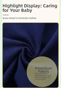 Détail du tissu en maille de coton bleu foncé doux pour vêtements de sport enfant