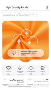 Detailed macro view showing the soft 100% cotton orange knit fabric texture and breathability